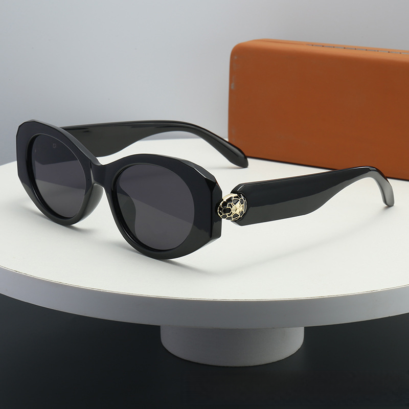 2026 Oval Sunglasses European And American Personalized Metal Snakehead Cross Border Fashion Versatile Sunglasses Female Designer's Premium Sense - view 1