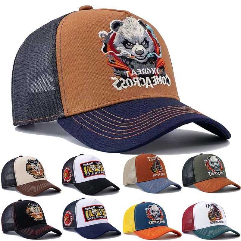 Panda New Cool Style Unisex Embroidered Baseball Chic Trucker Hats For Men Women Breathable Streetwear Summer Outdoor Hat M260626