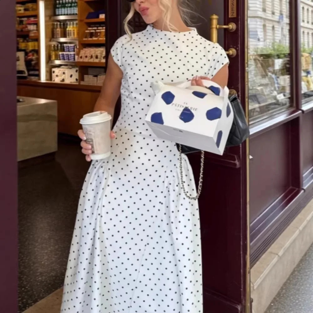 Women Long Dresses Summer Elegant Upgraded Version Casual Polka Dots Party Dress Graceful Holiday Slim Female 260625 - view 5