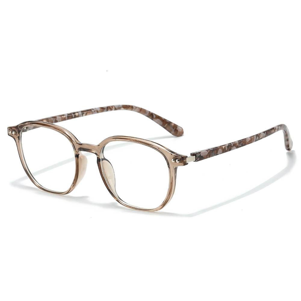 New Korean-Style Ultra-Light Tr90 Square Frame Glasses Men And Women, Suitable For Wearing Without Makeup, Can Be Fitted With Prescription Or Blue Lig - view 3