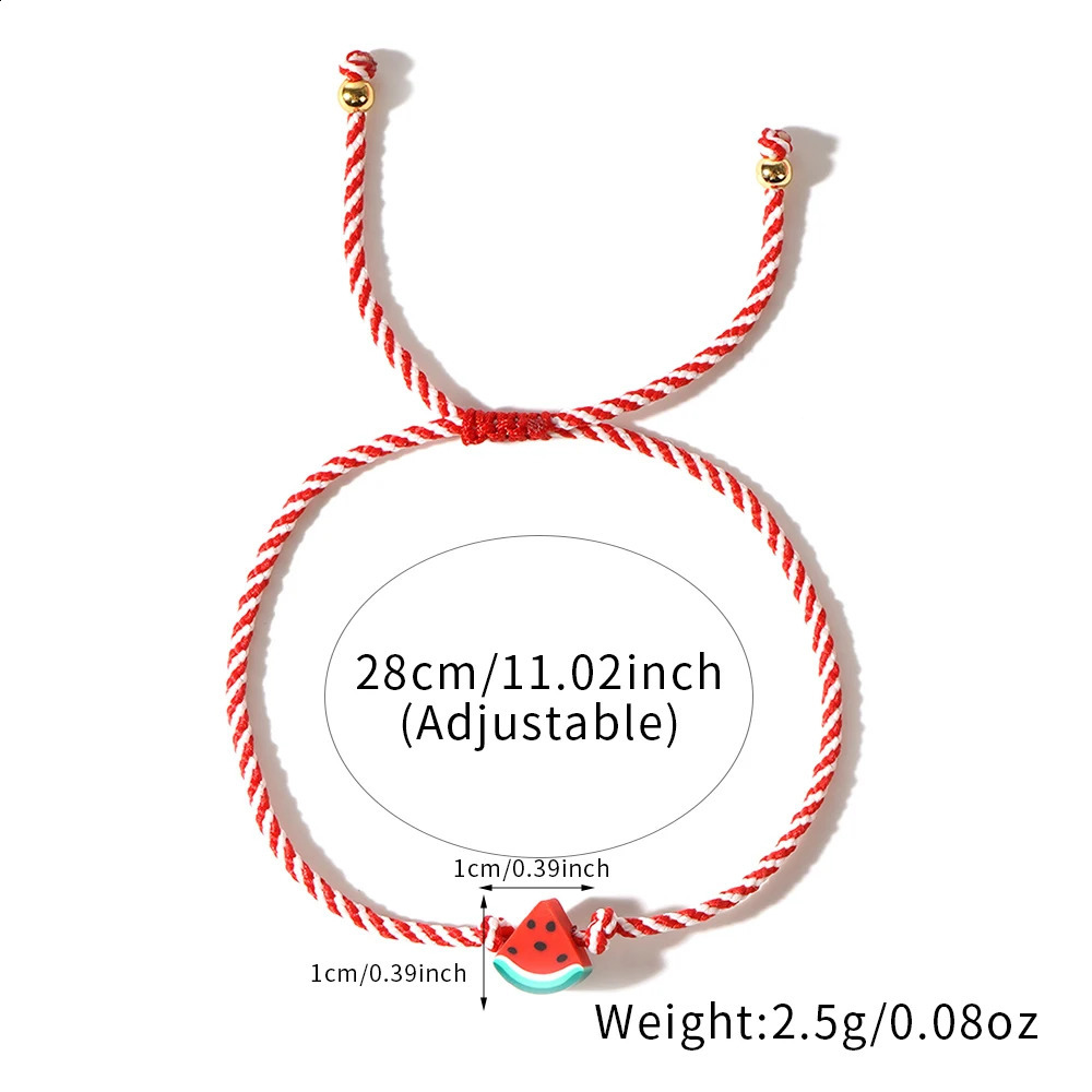 1210pcs Red Friendship Rope Heishi Watermelon Women Bracelet Boho Jewelry As Lucky Gifts For Friend 260617 - view 6