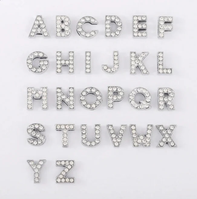 26pcs/Pack European And American Style Rhinestone Alloy English Letter Nail Art Decoration Y2K Metal Style DIY Large Nail Art 260623 - view 4