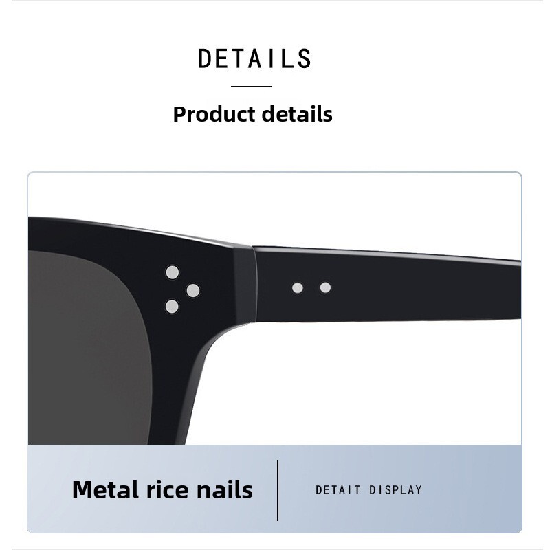 New GM Internet Celebrity Frame Women, Slimming Small Faces, High-End Retro Round Face Sun Protection Sunglasses for Men, Korean Version wholesale - view 5
