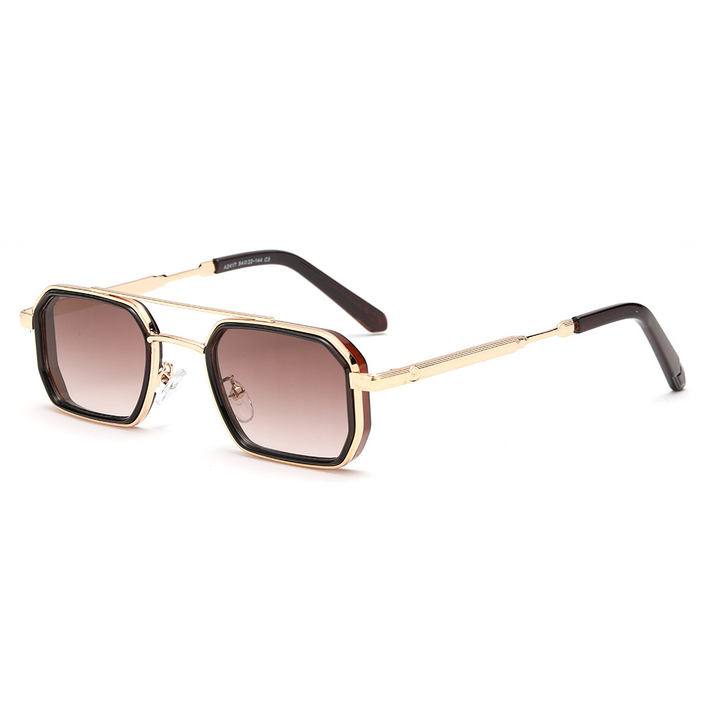 New Retro Personalized Women's Sunglasses, UV Protection, Trendy Square Frame Glasses, Fashionable And Versatile, Popular Online Sunglasses For M - view 5
