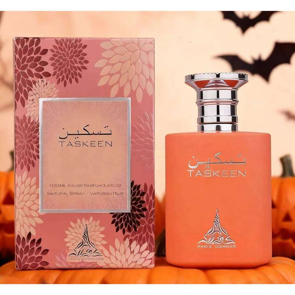 Paris Corner Taskeen is a neutral perfume with fruit, flower and warm wood tones 3.4oz100ml 26L0626