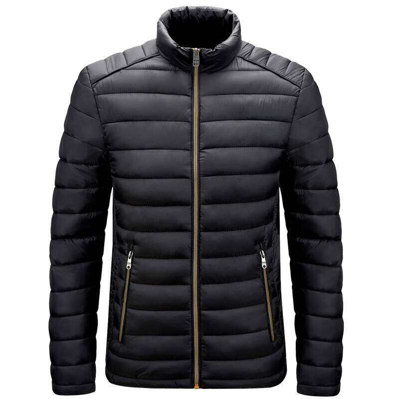 Mens Lightweight Puffer Jacket Hooded Insulated Thermal Puffy Winter Heated Running Travle Casual Cotton Outdoor Coat J260626