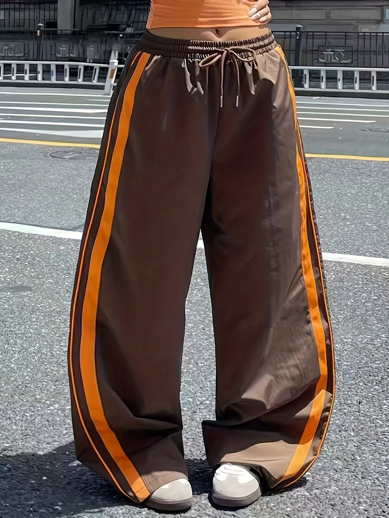 Womens Fashion ColorBlocked Casual Long Pants 260625 - view 5