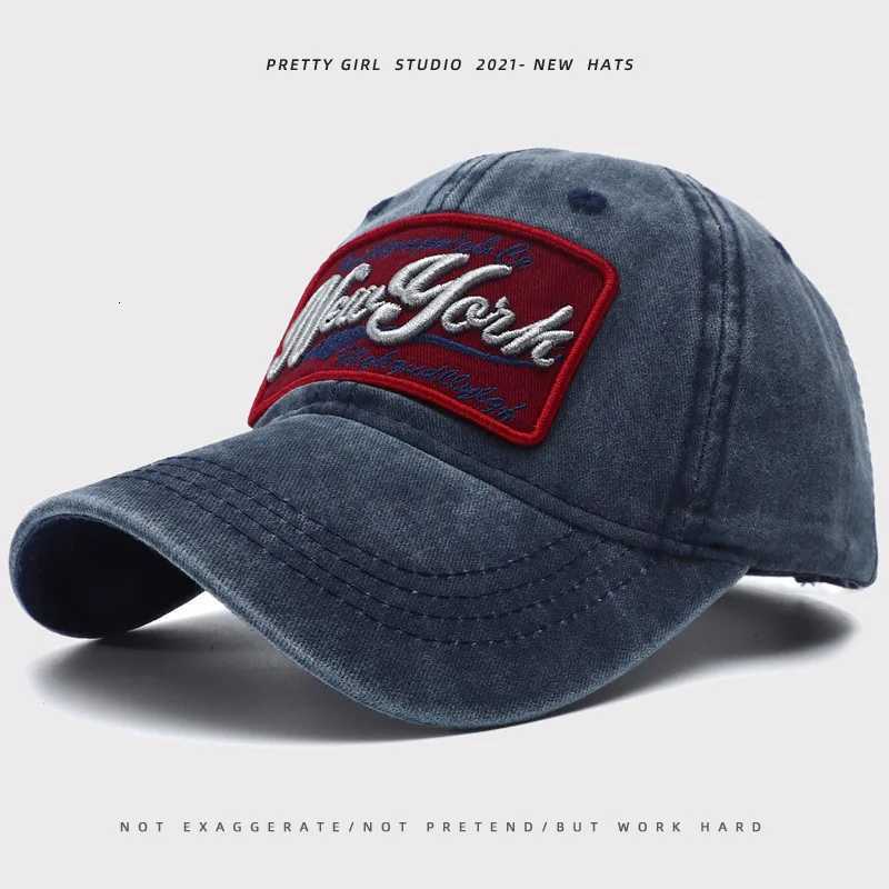 Trendy Trucker Hat for Men Baseball for Men Embroidered English Letters Summer Sun Hat Vintage Washed Soft Top Trucker Hat M260626 - view 3