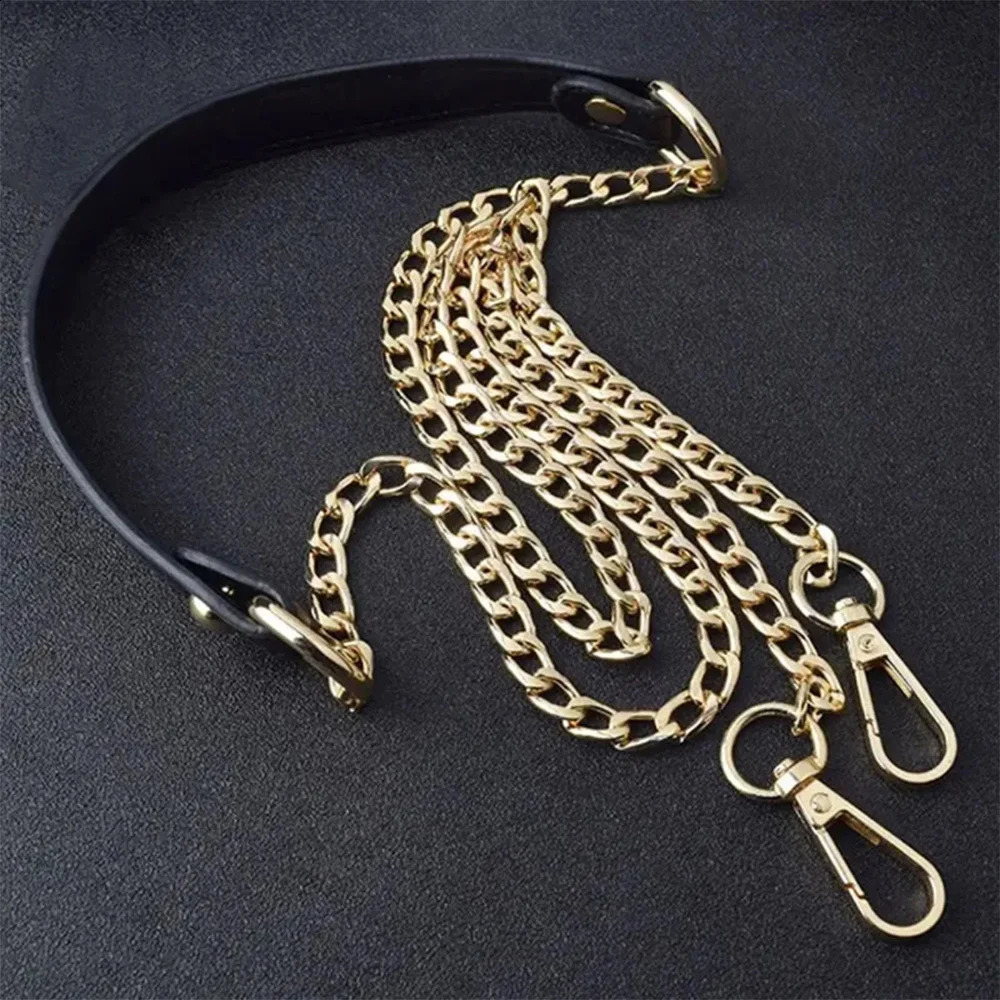 120cm Metal Bag Chain Replacement PU Bags Straps for DIY Handbag Handles Cross Body Shoulder Straps Accessories Bags Handles 260626