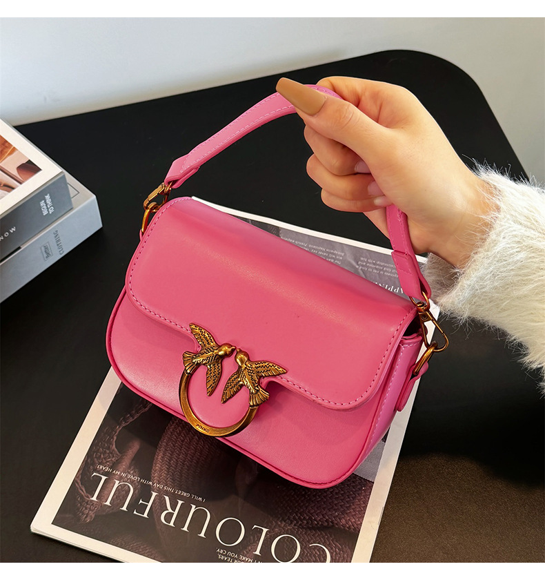 Luxury Bag 2026 Women's Top Handle Swallow Shape Bag, High-End Fashion Versatile Shoulder Crossbody Small Square Purse Free Shipping - view 7