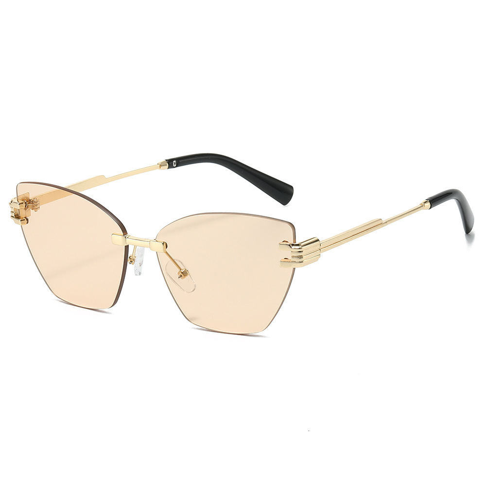2026 New Frameless Men's European And American Fashion Trend Internet Celebrity Sunglasses, Women's Sunshade Sunglasses - view 3