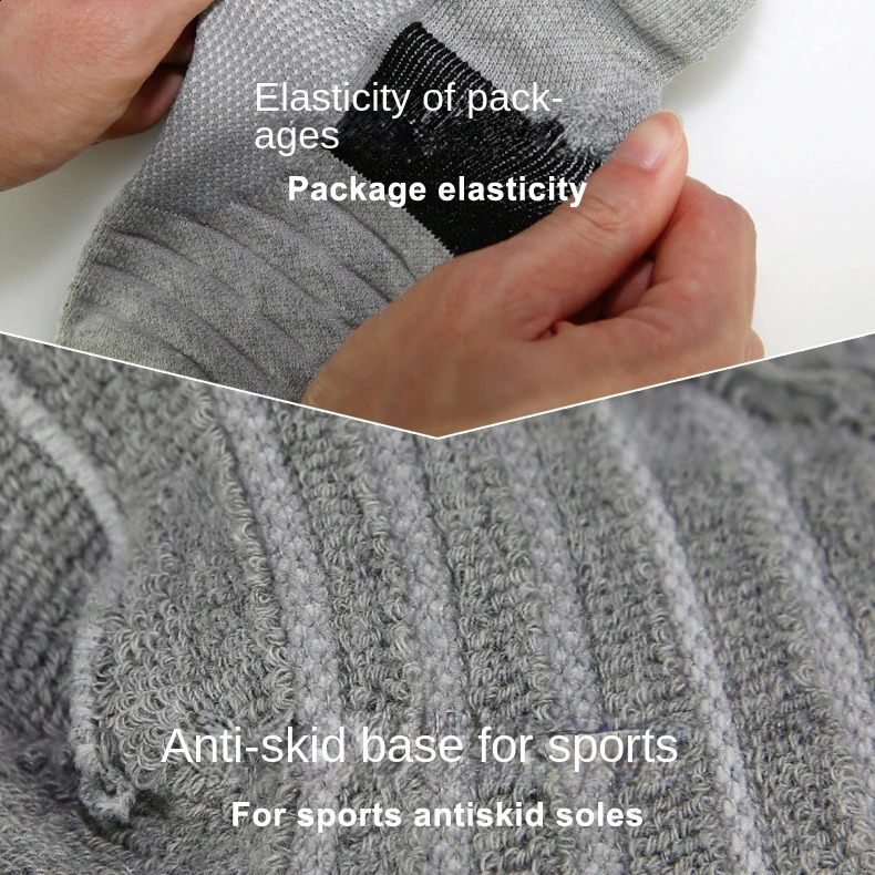 3 Pairs Breathable Mesh Athletic Terry Socks Cushioned Moisturemanaging and Durable Reduces Foot for Running Hiking Sports 260622 - view 5