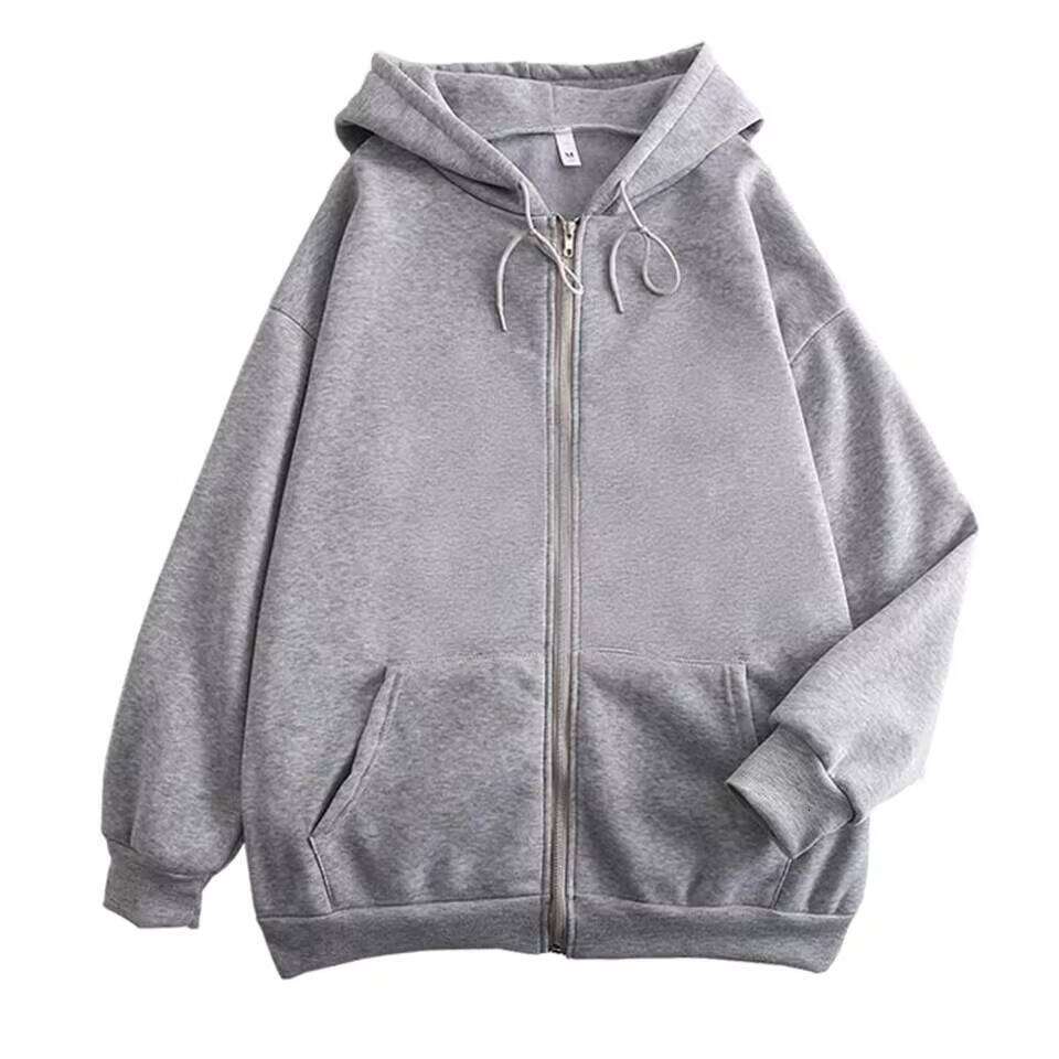 High Street Men's Solid Color Zipper Long Sleeve Loose Jacket Casual Hoodie Sports Shirt Y2K Fashion Outdoor Clothing W260626 - view 4