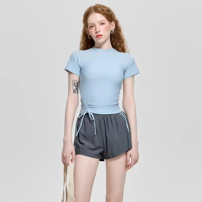 Korean Ins Style Highend Conservative Flat Corner Cover Belly Slimming Split Body Spring Swimsuit for Women in Water Tones 260625