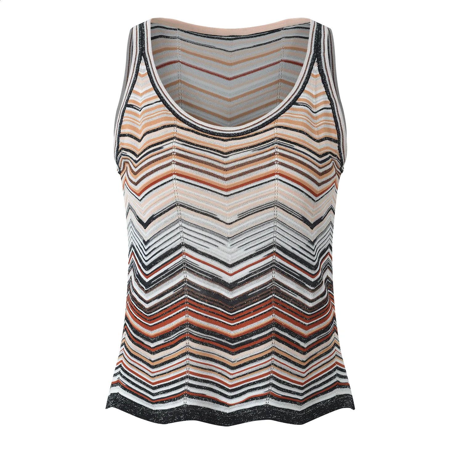 ZJYT Summer 2026 Womens Sleeveless Knitted Tops Pullover Vest Striped Fashion Vintage Casual Beach Holiday Long Pants Knitwears 260626 - view 4