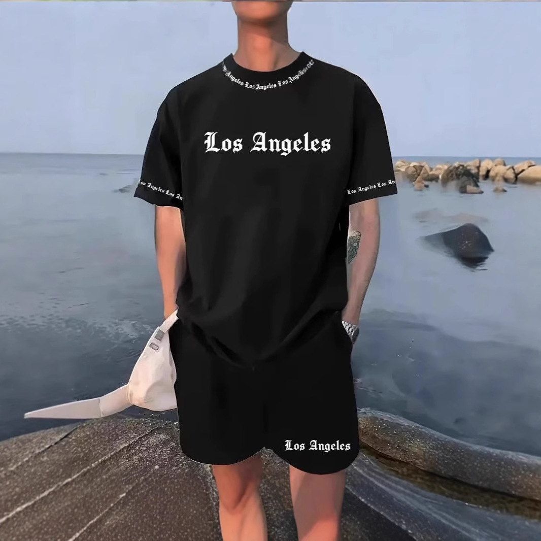 Men's Best-Selling Short-Sleeve T-Shirt With Digital Letter Print, Casual Custom-Made