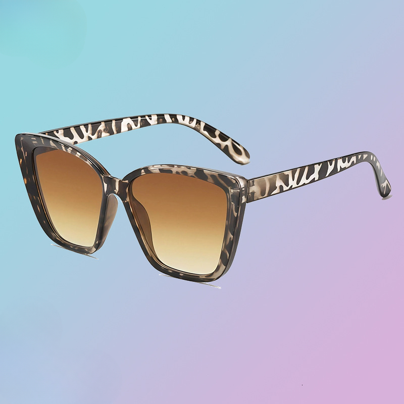 European and American style cat eye sunglasses fashionable square frame UV protection sunglasses trendy and versatile for both men and women can be pr - view 4