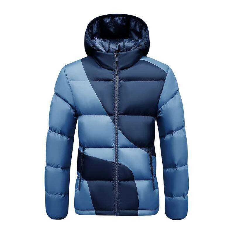New Windproof Thickening Tops Outdoors Loose Versatile Comfort Keep Warm Coats Winter Fashion Casual Solid Hooded Parka Men W260626 - view 5