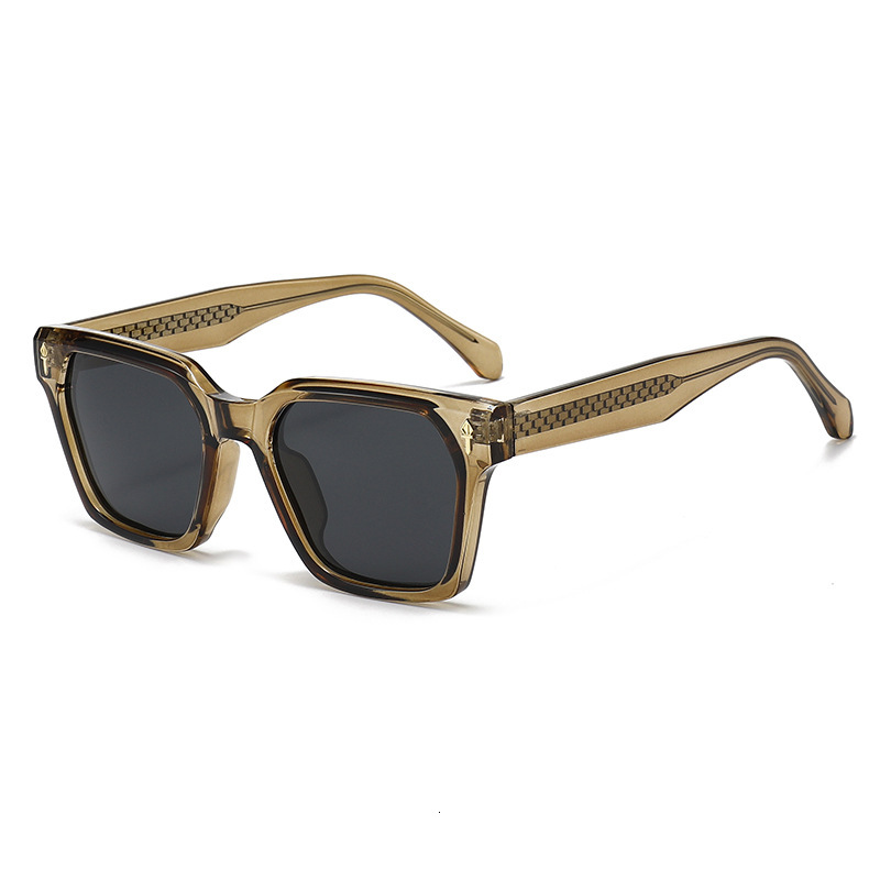 Fashion Square Thick-Rimmed Sunglasses, Trendy Thick Style, Outdoor Personalized Sunshade Glasses, Large Frame Sunglasses - view 6