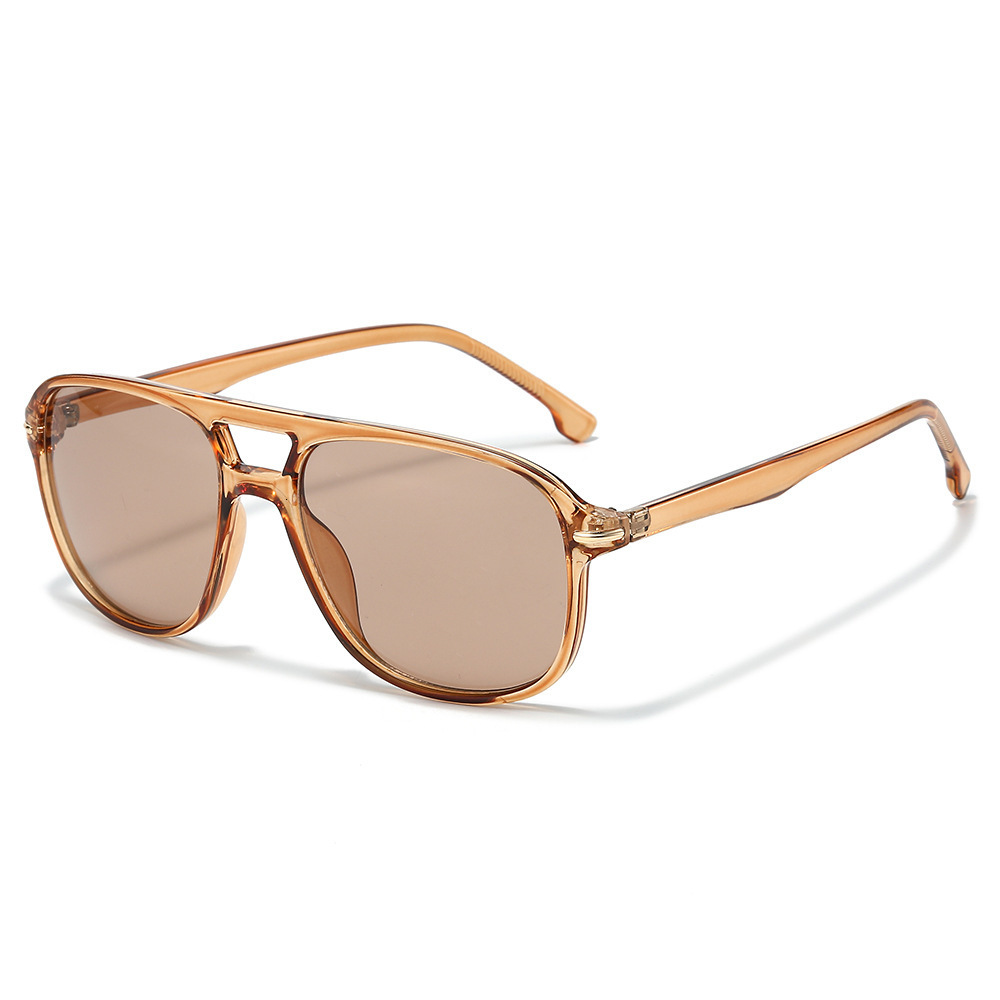 New Fashion Double-Bridge Sunglasses, Retro Simple Unique, Suitable Men Women For Street Photography, Cycling, And Driving - view 3