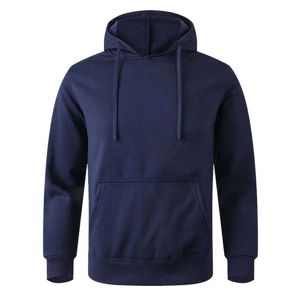 2025 New Men's and Women's Warm Sweatshirt Casual Solid Streetwear Pullovers Sport Fitness Pocket Hoodies Multi Color W260626 - view 6