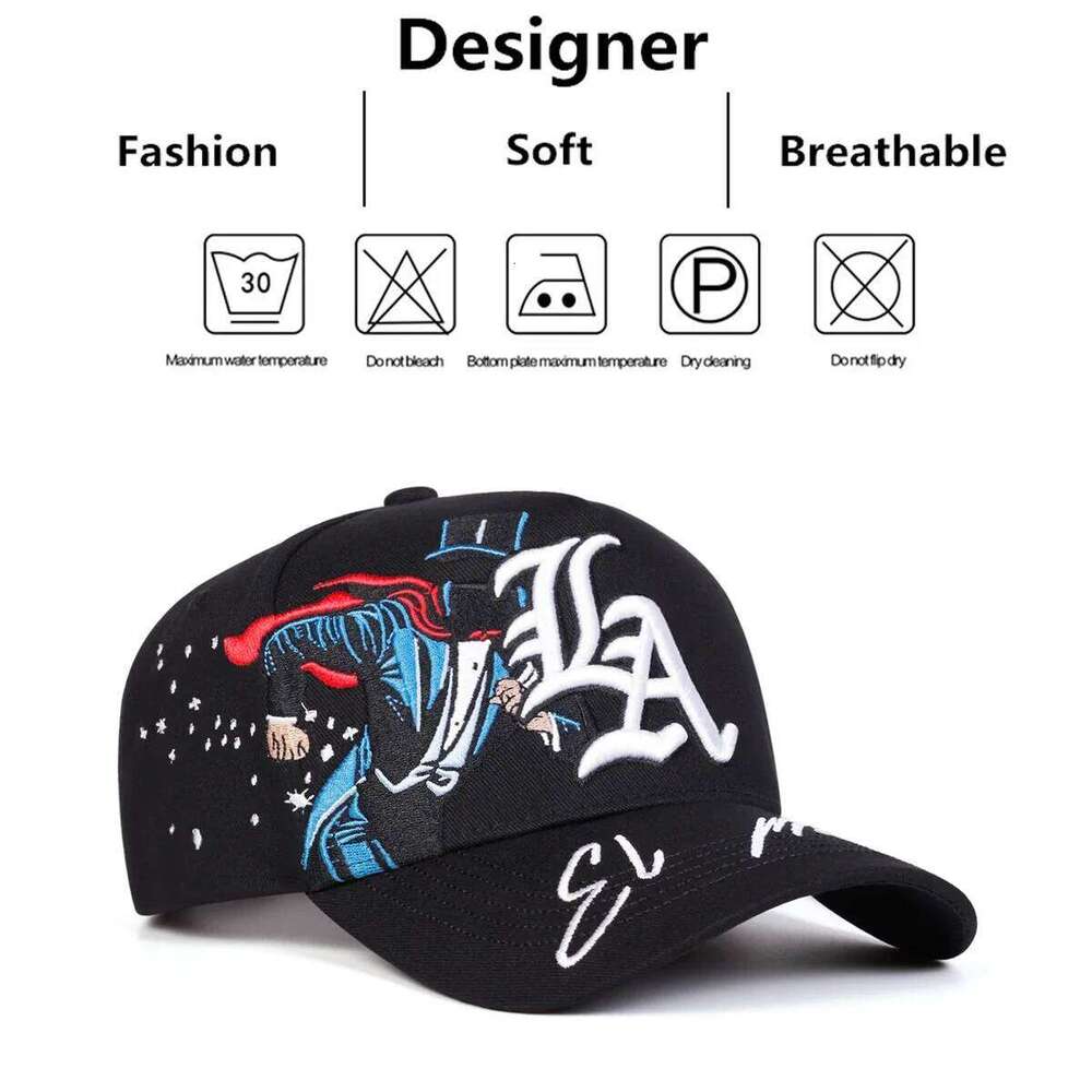 Unisex Gothic LA Magician Embroidery Baseball Caps Spring Autumn Outdoor Adjustable Casual Hats Sunscreen Hat Sports Cap W260626 - view 7