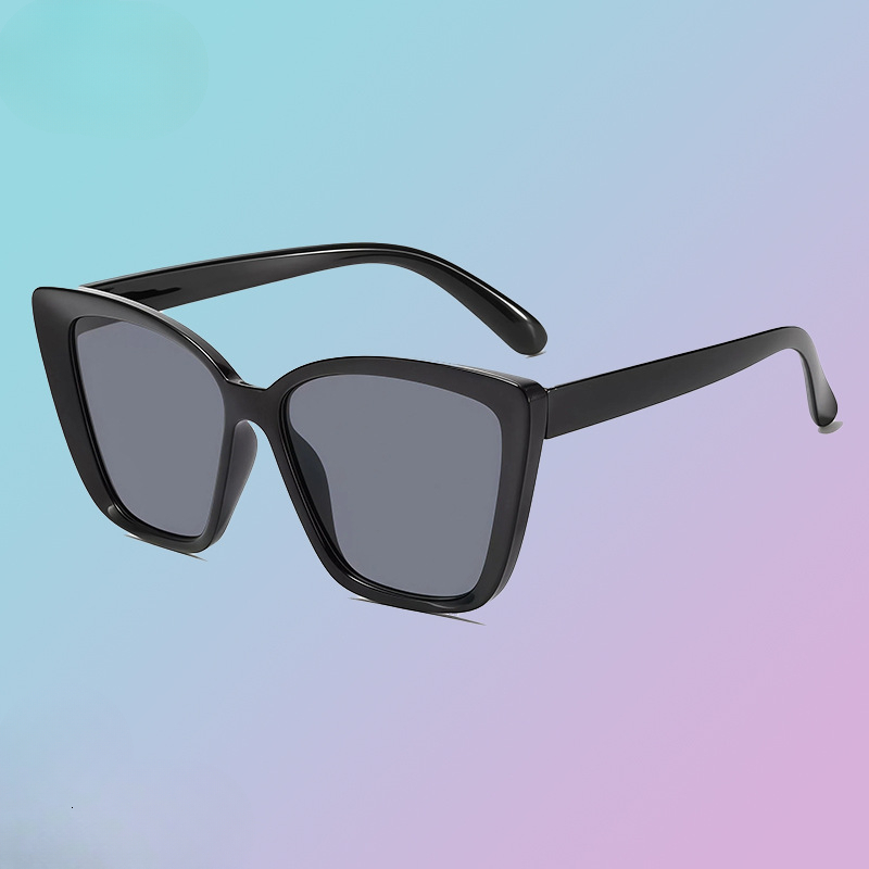 European and American style cat eye sunglasses fashionable square frame UV protection sunglasses trendy and versatile for both men and women can be pr - view 3
