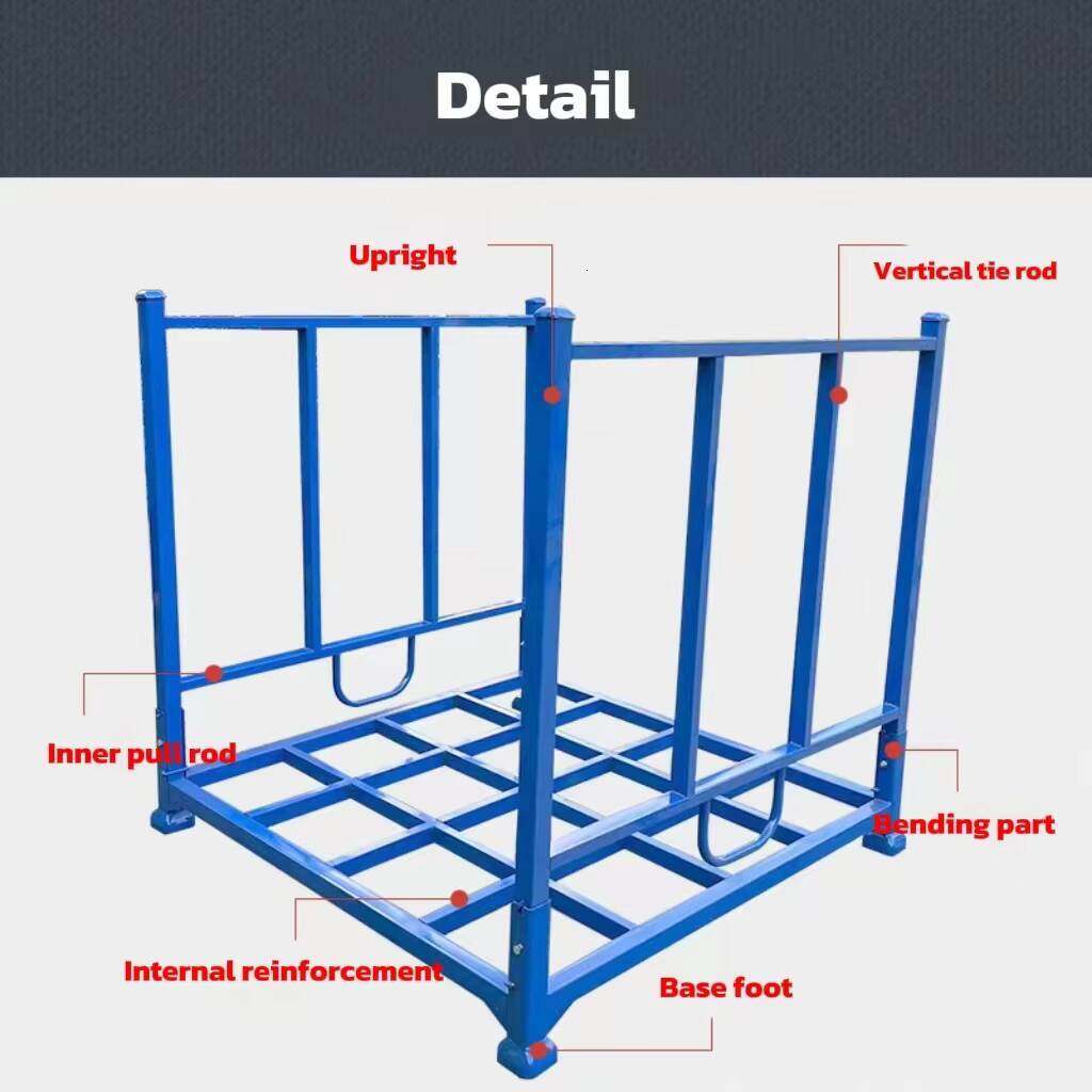 Factory price roll material warehouse shelf, pallet metal bracket, iron stacking rack, 1-3T load capacity - view 7