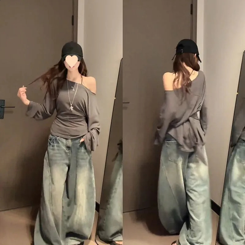 Sexy Thin See Through Long Sleeve T Shirt Women Bandage Off Shoulder Oversize Top Female Basic Long Tees Korean Chic Lady 260626 - view 7
