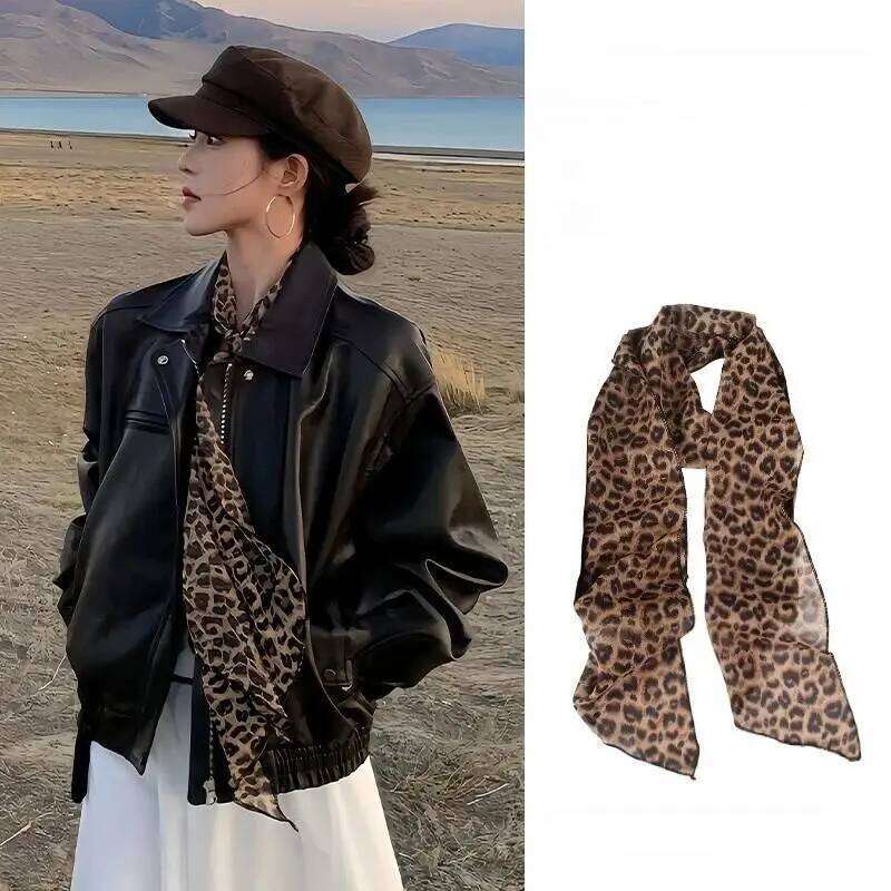 Floral Polka Dot Scarf-Thin Silk Neck Scarf for Women, Multi-purpose Hair Band & Bag Ribbon, Elegant Daily Wear Accessory 26Y06226 - view 4