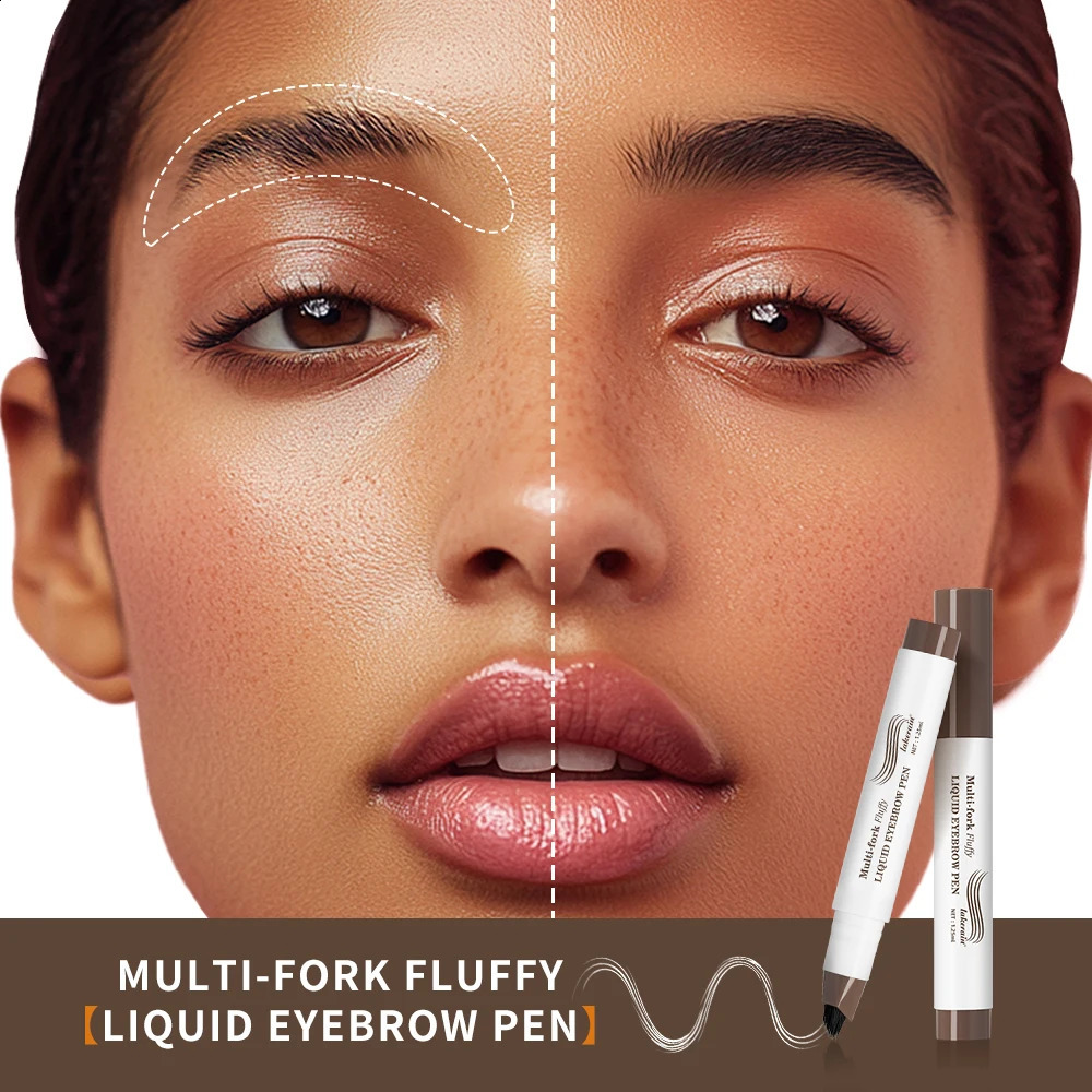 Long Lasting 4D Eyebrow Pen Multi Forks Liquid Pen Tip Fine Sketch Liquid Tattoo Brow Waterproof Precise Makeup 260626 - view 7
