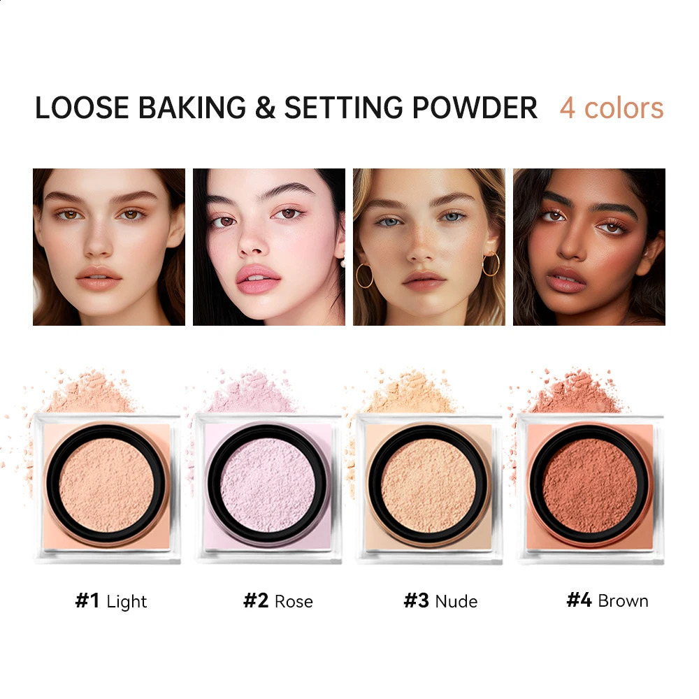 Waterproof Loose BakingSetting Powder Long Lasting Oil Control Matte Setting Powder Natural Brightening Face Cosmetics 260625 - view 4