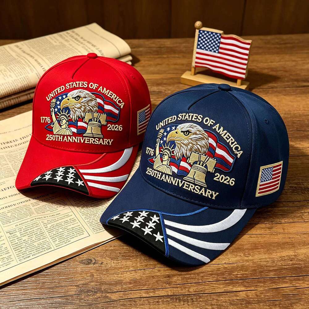 ABLECAP 250th Anniversary USA Embroidered Patriotic Baseball 1776-2026 Independence Day Cap Adjustable Hat for Men Women W260626 - view 5