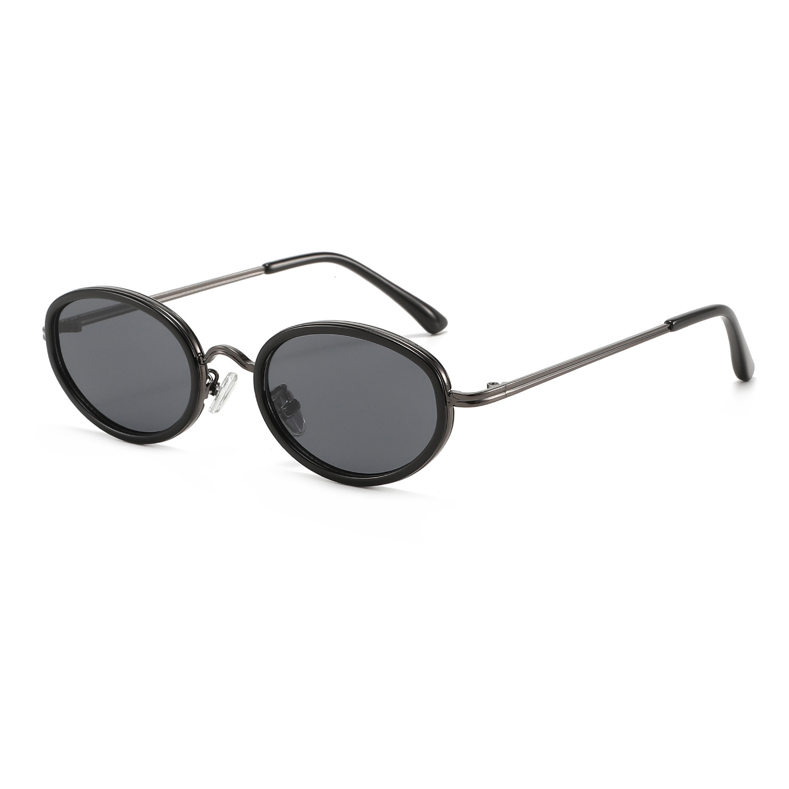 20 New European And American Oval Metal Men, Retro Fashion Trend, Niche High-End Sunglasses For Women - view 4
