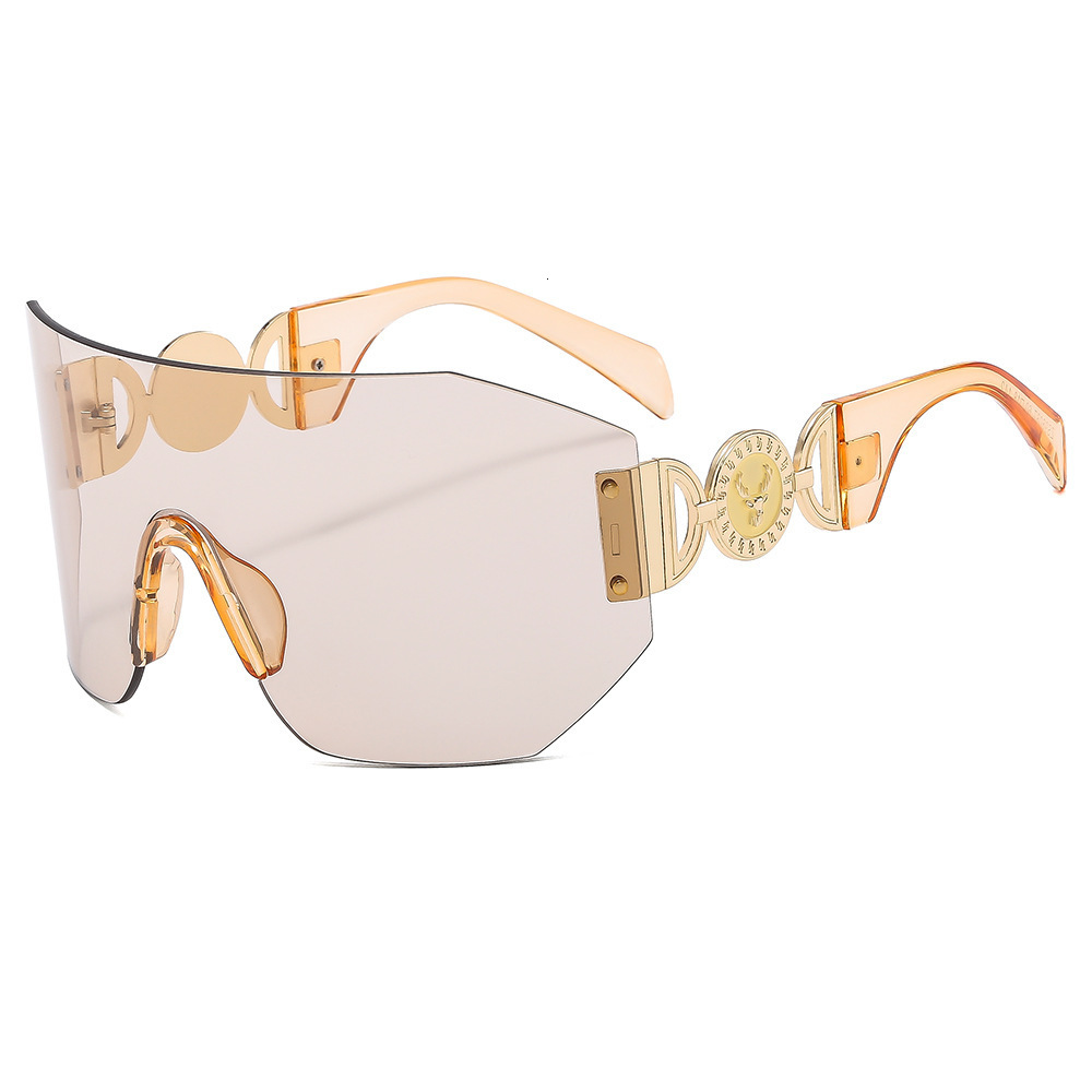 Designer's New European And American Frameless One-piece Sunglasses Fashion Sports Men's And Women's Outdoor Cycling Glasses Large Fram - view 4