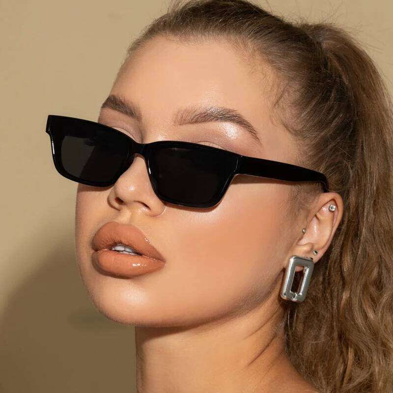Small Vintage Lady Rectangle Sunglasses Women Fashion Retro Brand Design Travel Square Black Frame Sun Glasses For Female UV400 26Y0626 - view 4