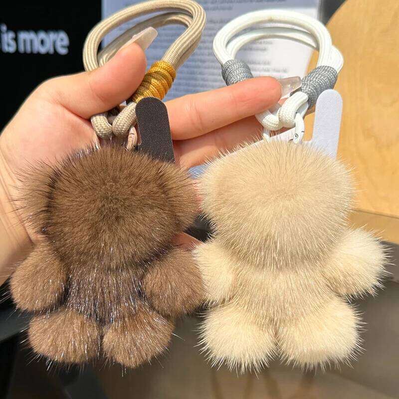 Violent Car Hanging Backpack Creative Little Bear Plush Keychain Gift For Phone 26Y0626 - view 3