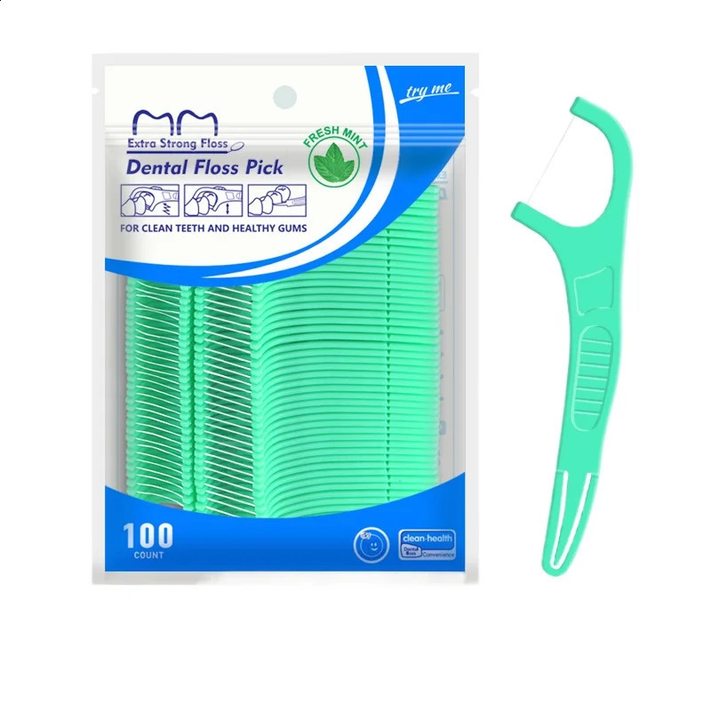 100pcs Mint Flavor Dental Floss Safe HighGrade Toothpick Stick Picks Plastic Toothpicks Ultrathin Peppermint Teeth 260626
