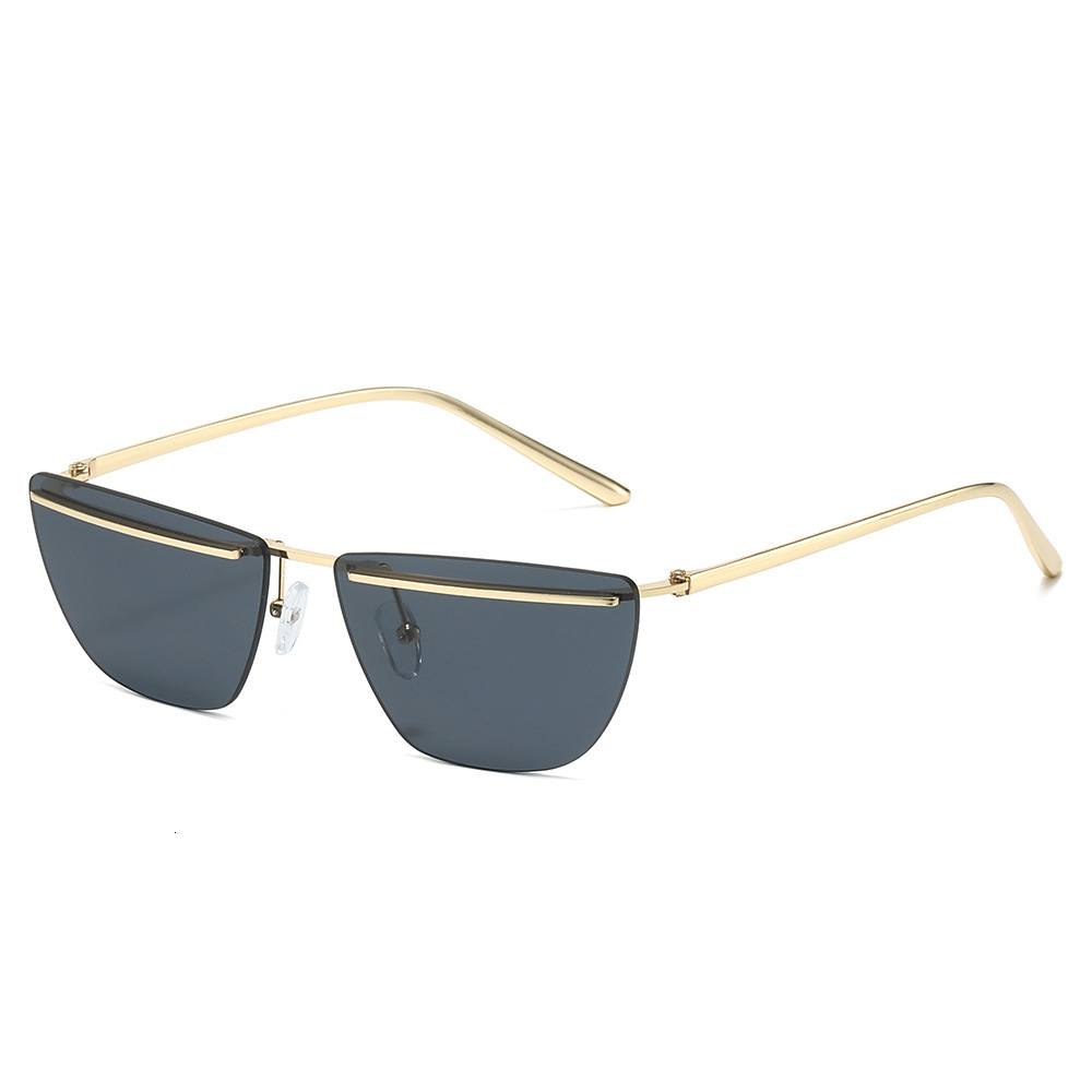 2026 Fashionable European And American INS Celebrity Style Women's Sunglasses, Metal Frameless Trendy Personality Sunglasses For Women - view 1