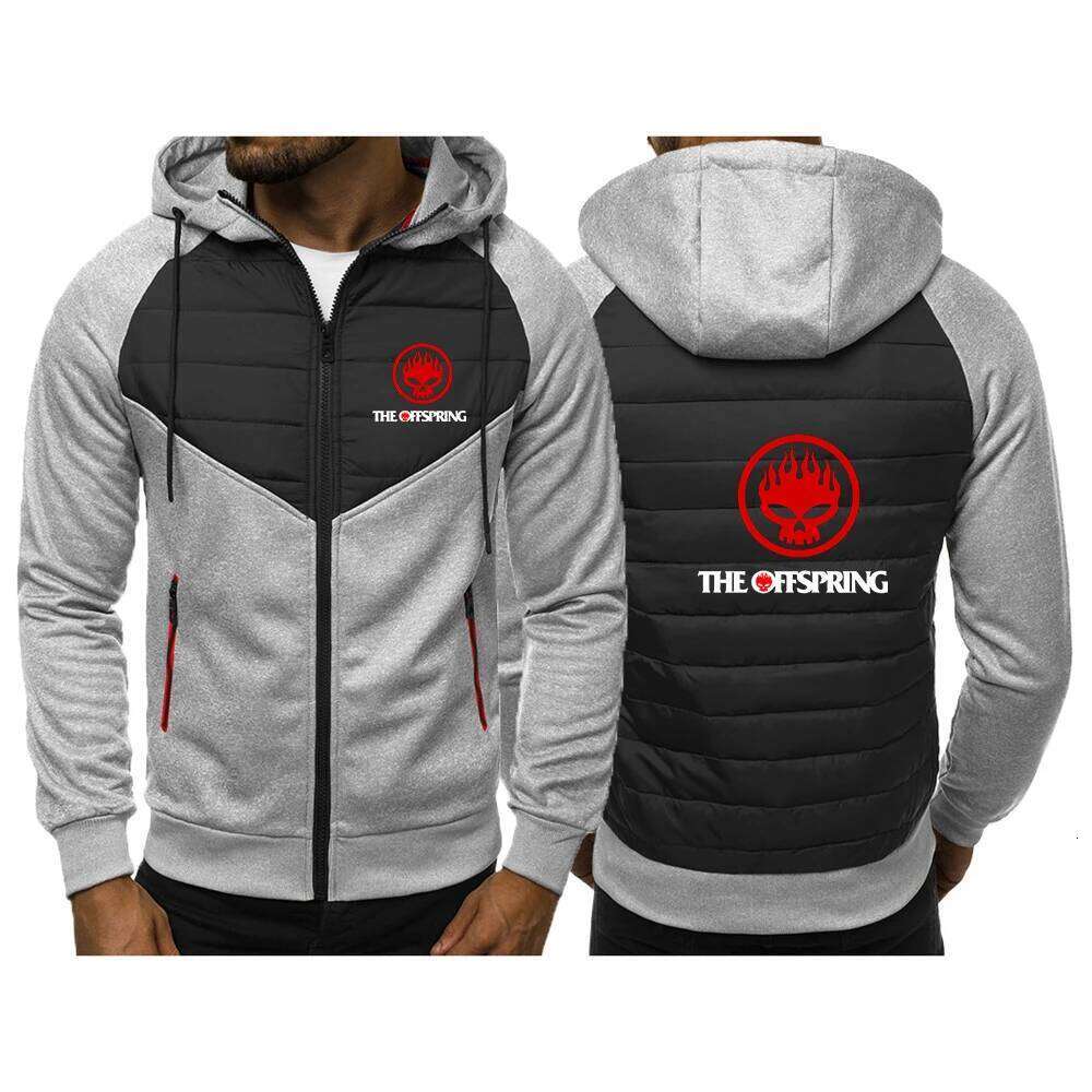 The Offspring Skull Logo 2025 Men's New Three-color Cotton Sweatshirts Long Sleeve Jacket Hoodie Zipper Clothing W260626 - view 4