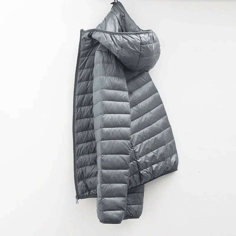 2024 Men Winter Fashion Hooded White Duck Jackets Plus Size Ultralight Coat Portable Slim Down Parkas J260626 - view 3