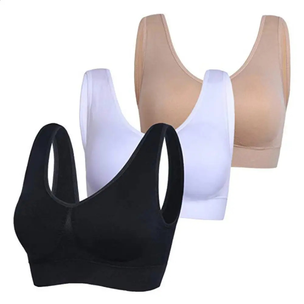 3pcsSet Seamless Push up Yoga Running Bra Wireless Fitness Sports plus Size S5XL Women Removable Pad Underwear 260626 - view 5