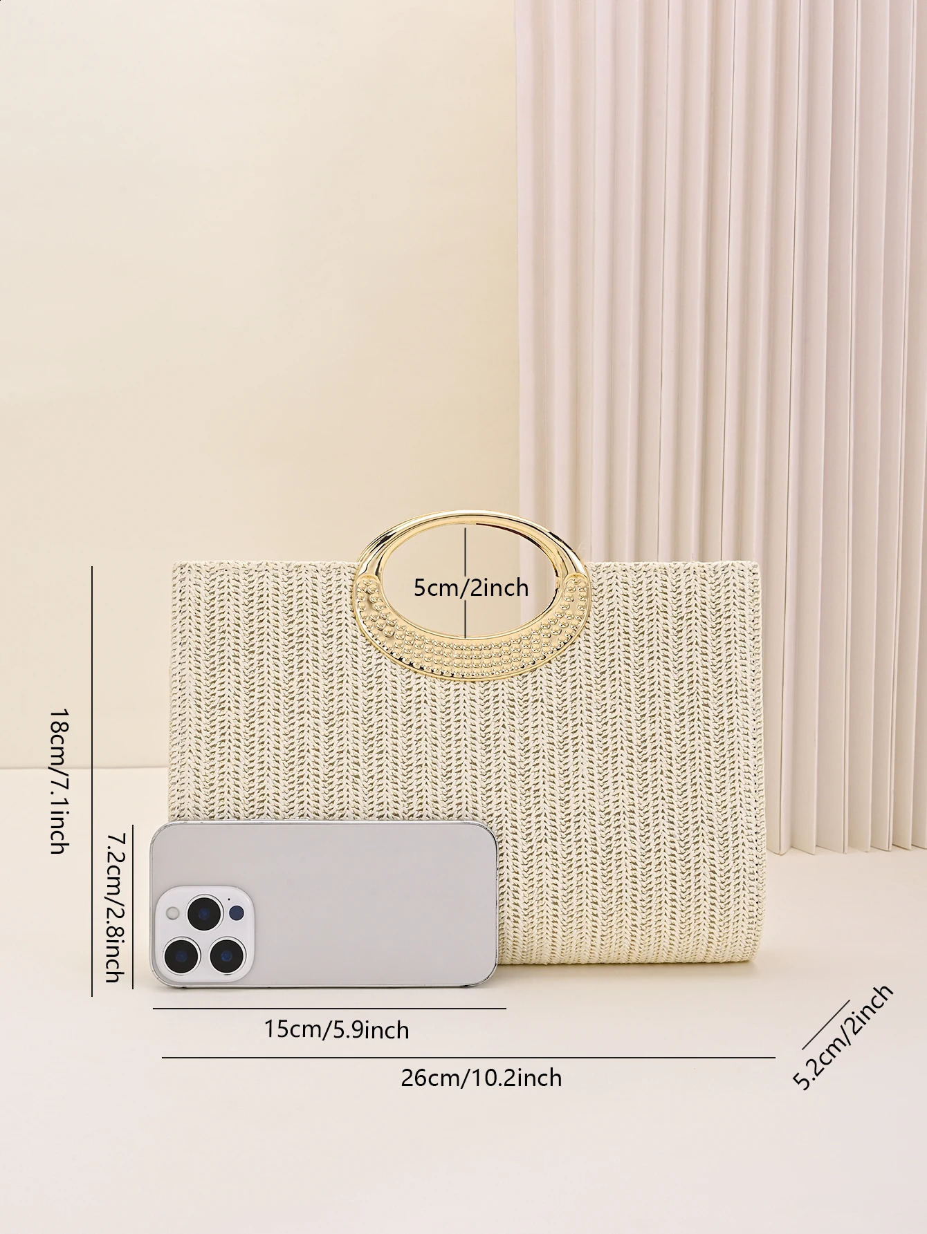 Womens Evening Bag Woven Handbag Fashionable Crossbody Large Capacity Suitable for Parties Weddings Graduations 260612 - view 5