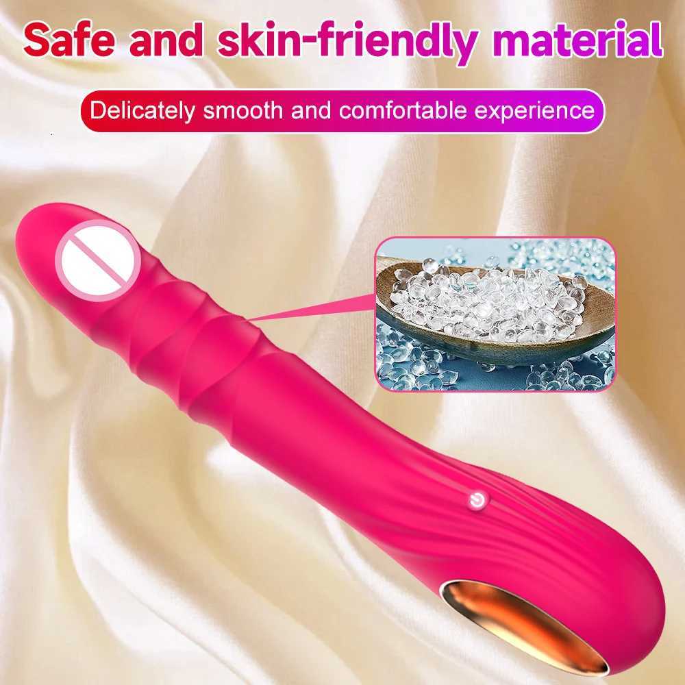 Women Dildo Retractable Vibrator For G Spot Clitoral Anal Stimulation Massager Masturbation 10 Modes Soft Silicone Sex Toys M260626 - view 7