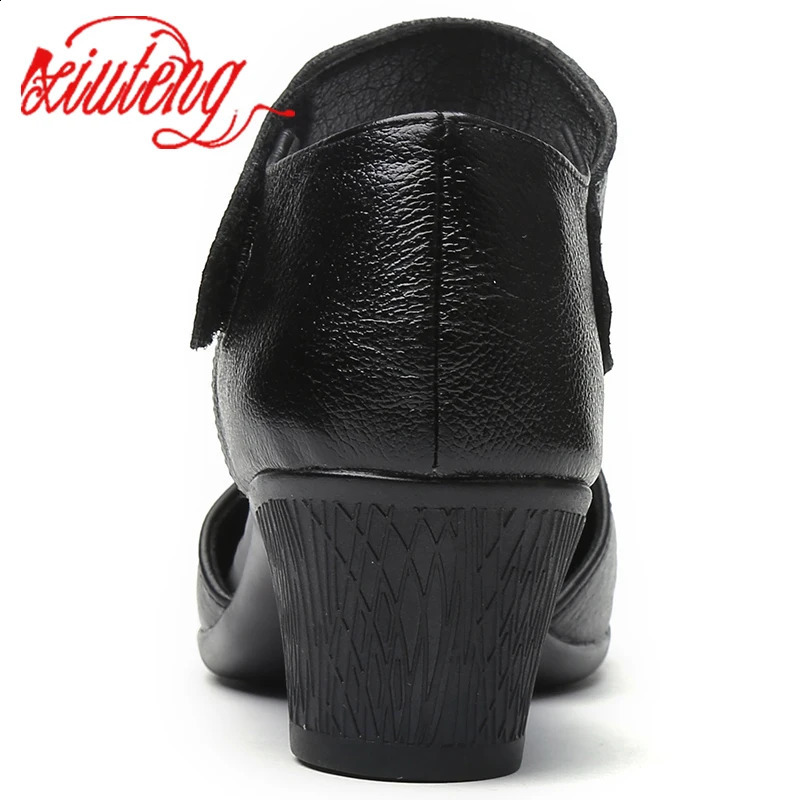 Xiuteng Fashion Summer Female Handmade Sandals Flowers Womens Leather Shoes Casual Thick With Women Back Strap 260626 - view 7