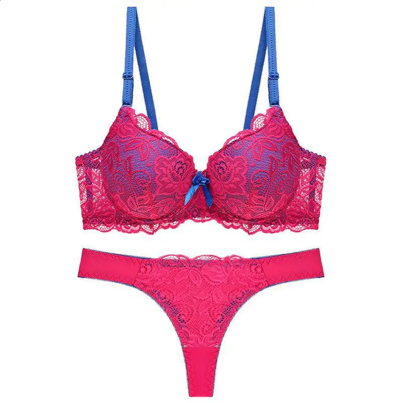 Sexy Women Bras Set Push Up Underwear 3475 3680 3885 4090 4295 ABCDE Cup Plus Size Lace Lady Lingerie 260626 - view 5