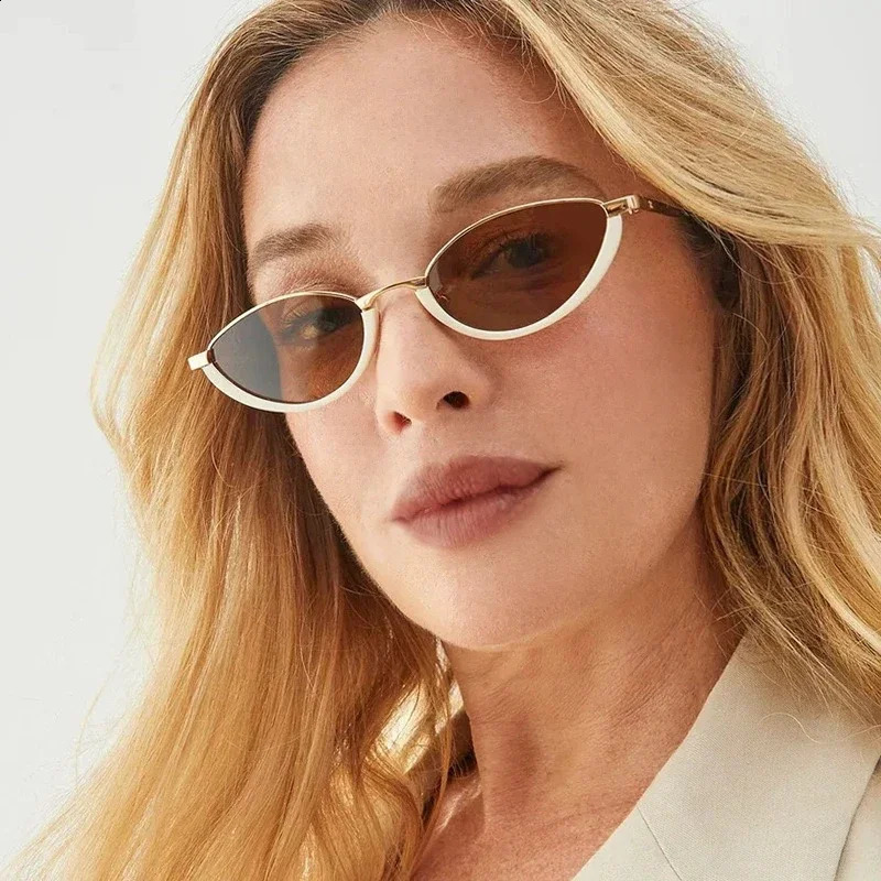 Small Frame y ner Vintage Cat Eye Sunglasses Women For Men Metal Sun Glasses Punk Sexy Ladies Eyeglasses 260626 - view 3