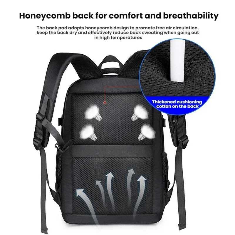 - Mens Backpack Multifunctional Business Large Capacity Multiple Compartmentslaptop Backpacktravel Backpackleisure Backpack M260626 - view 4