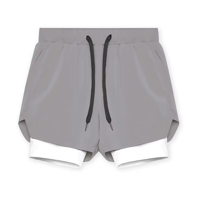 Mens Running Shorts 2 In 1 Fitness Sport Workout Breathable Quick Dry Double Layer Summer Beach Gym Shorts Men 260624 - view 6