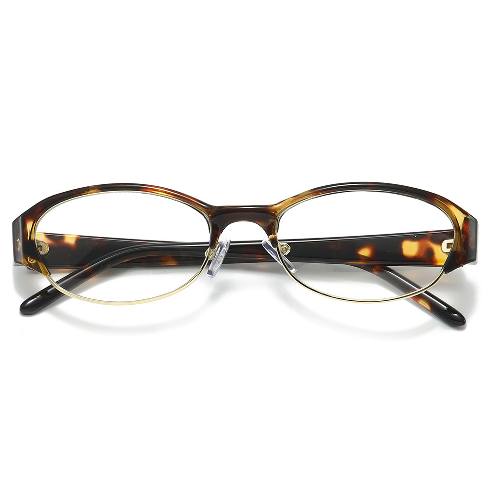 2026 New Model Unique Oval Niche Eyeglass For Men Women, Fashionable And Artistic Retro Non-Prescription Glasses Frames - view 1